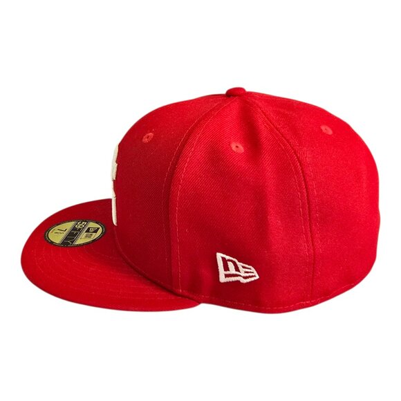 Perfect Game x New Era 59Fifty Baseball Cap Hat Red & White Fitted Size 7 5/8 - Picture 4 of 12